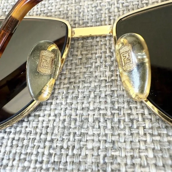 FENDI Sunglasses Vintage 80\'s Oval FS 264 60-15-140 Gold Brown Designer Frames FENDI Sunglasses Vintage 80 main image 3